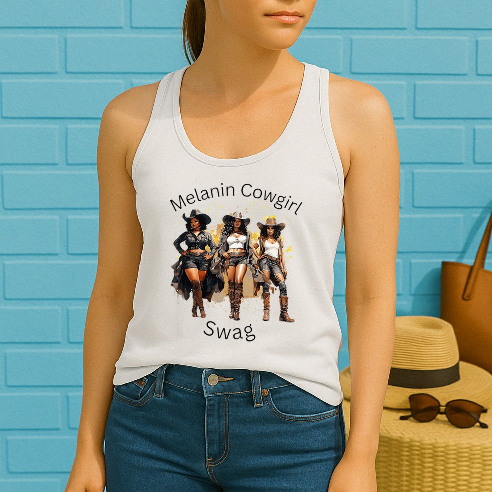 Black Cowgirls African American Texas Girl Womens Tank Top