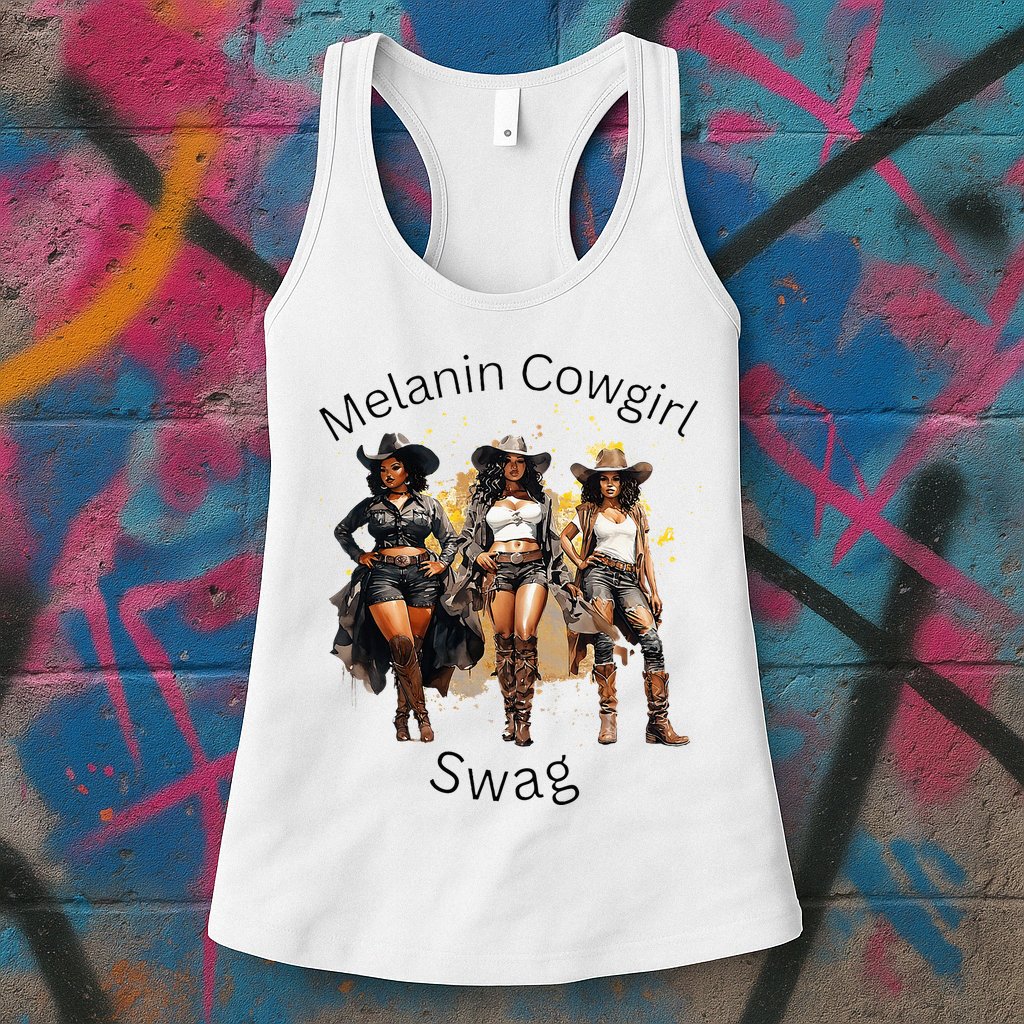 Black Cowgirls African American Texas Girl Womens Tank Top