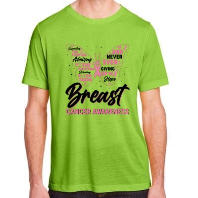 Breast Cancer Awareness Butterfly Adult ChromaSoft Performance T-Shirt