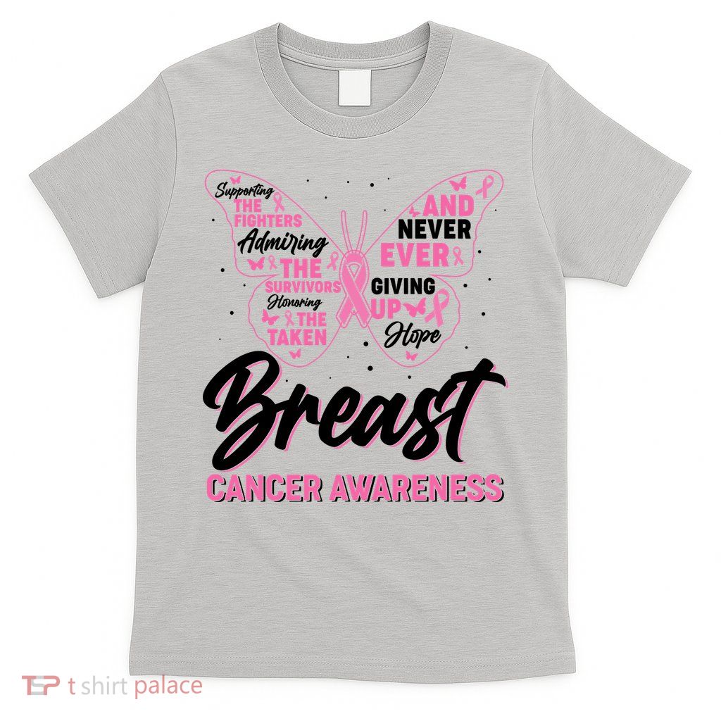 Breast Cancer Awareness Butterfly T-Shirt