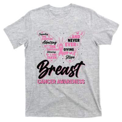 Breast Cancer Awareness Butterfly T-Shirt