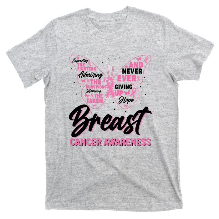 Breast Cancer Awareness Butterfly T-Shirt