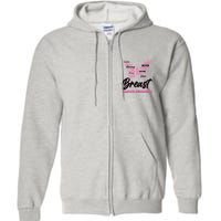 Breast Cancer Awareness Butterfly Full Zip Hoodie