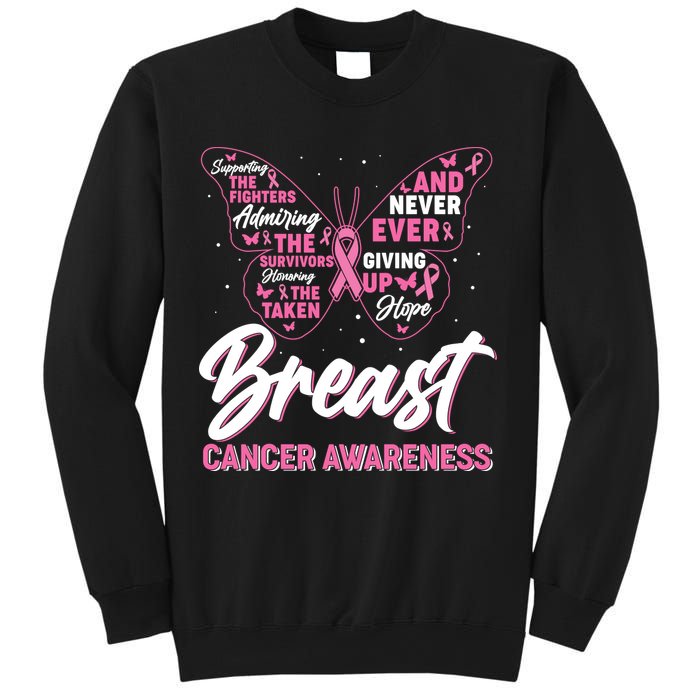 Breast Cancer Awareness Butterfly Sweatshirt