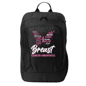 Breast Cancer Awareness Butterfly City Backpack