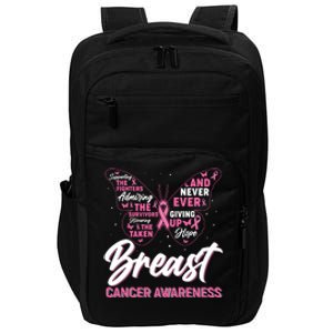 Breast Cancer Awareness Butterfly Impact Tech Backpack