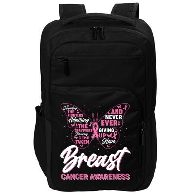 Breast Cancer Awareness Butterfly Impact Tech Backpack