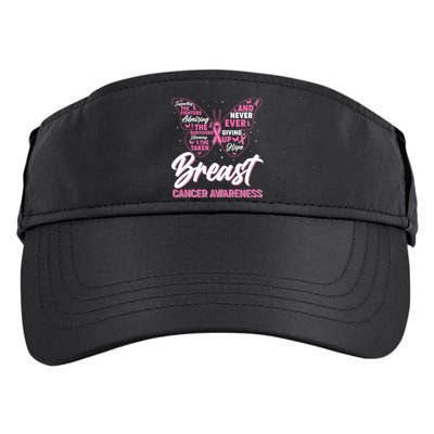 Breast Cancer Awareness Butterfly Adult Drive Performance Visor
