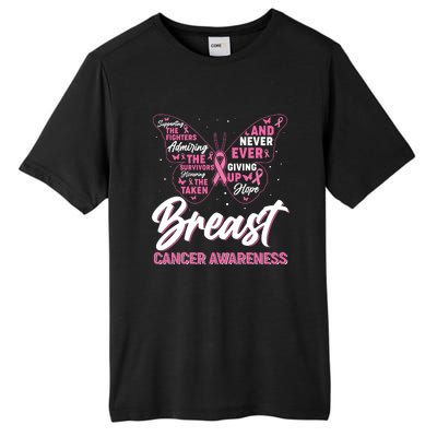 Breast Cancer Awareness Butterfly Tall Fusion ChromaSoft Performance T-Shirt