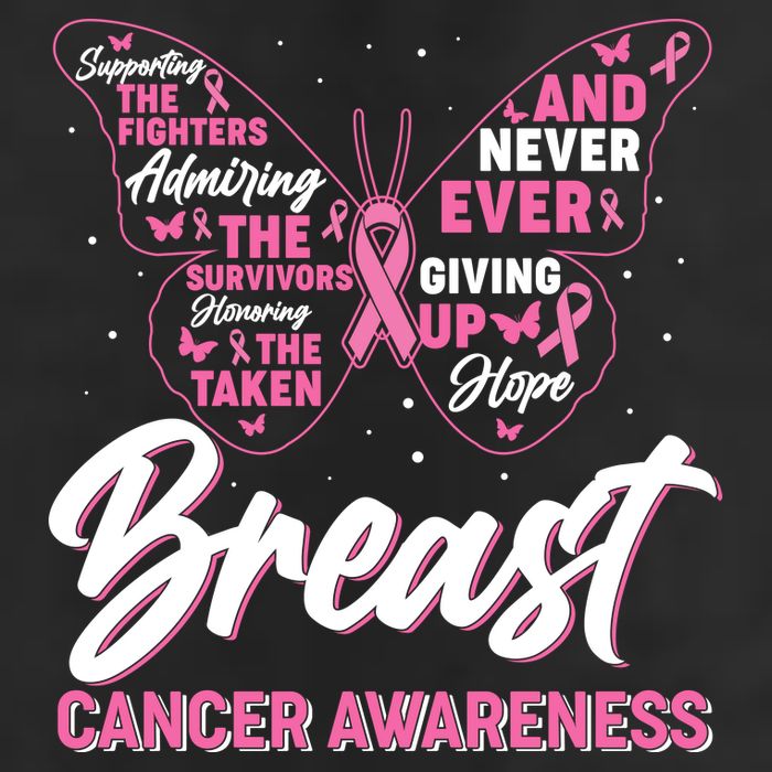 Breast Cancer Awareness Butterfly Golf Towel
