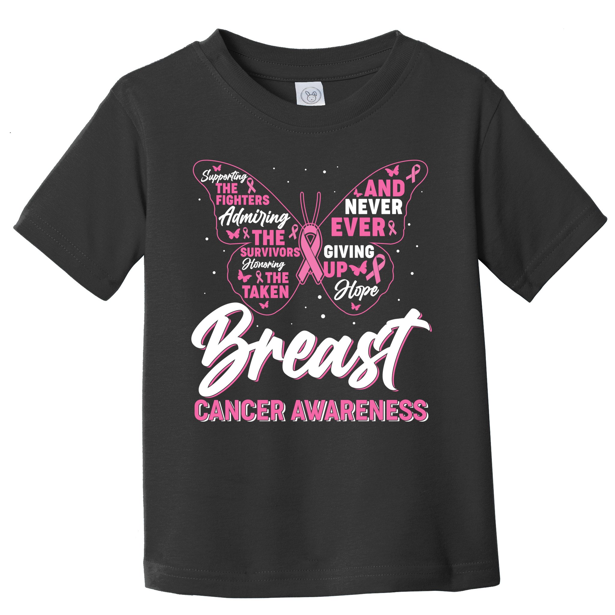 Breast Cancer Awareness Butterfly Toddler T-Shirt