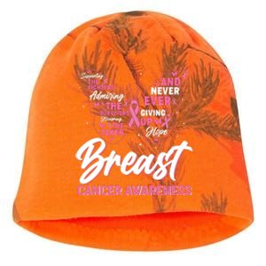 Breast Cancer Awareness Butterfly Kati - Camo Knit Beanie