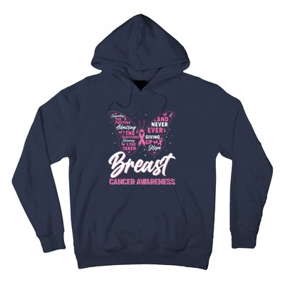 Breast Cancer Awareness Butterfly Hoodie