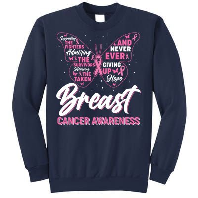 Breast Cancer Awareness Butterfly Sweatshirt