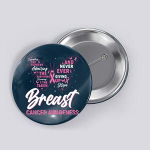 Breast Cancer Awareness Butterfly Button