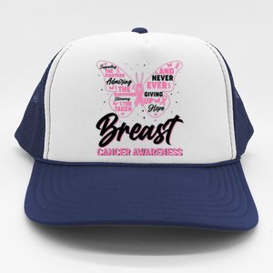 Breast Cancer Awareness Butterfly Trucker Hat