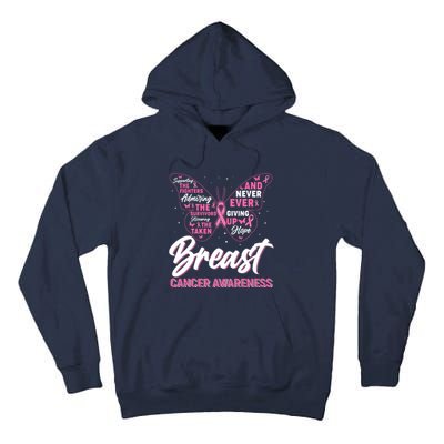 Breast Cancer Awareness Butterfly Tall Hoodie