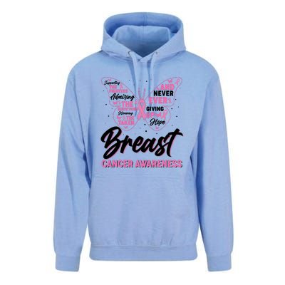 Breast Cancer Awareness Butterfly Unisex Surf Hoodie