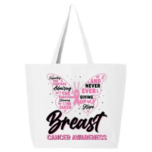 Breast Cancer Awareness Butterfly 25L Jumbo Tote