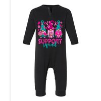 Breast Cancer Awareness Gnomes Support Squad Infant Fleece One Piece