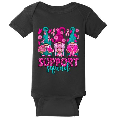 Breast Cancer Awareness Gnomes Support Squad Baby Bodysuit