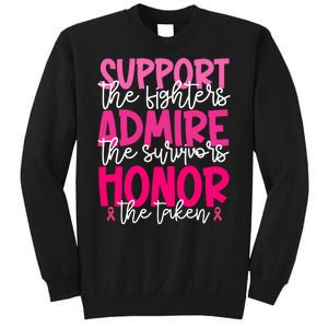 Breast Cancer Awareness Support Admire Honor Ribbon Sweatshirt