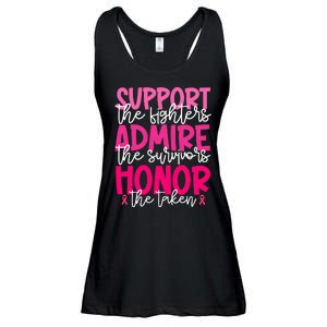 Breast Cancer Awareness Support Admire Honor Ribbon Ladies Essential Flowy Tank