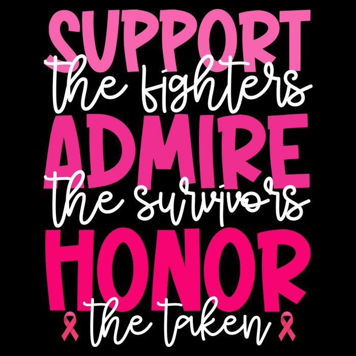 Breast Cancer Awareness Support Admire Honor Ribbon Flatbill Hat