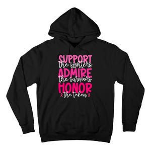 Breast Cancer Awareness Support Admire Honor Ribbon Tall Hoodie