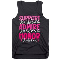 Breast Cancer Awareness Support Admire Honor Ribbon Tank Top