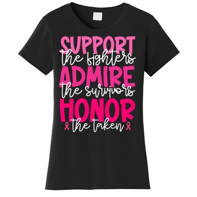 Breast Cancer Awareness Support Admire Honor Ribbon Women's T-Shirt