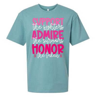 Breast Cancer Awareness Support Admire Honor Ribbon Sueded Cloud Jersey T-Shirt