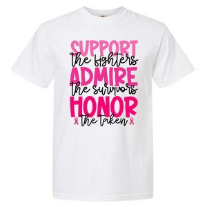 Breast Cancer Awareness Support Admire Honor Ribbon Garment-Dyed Heavyweight T-Shirt