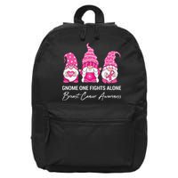 Breast Cancer Awareness Gnome No One Fights Alone 16 in Basic Backpack