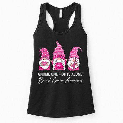 Breast Cancer Awareness Gnome No One Fights Alone Womens Tank Top