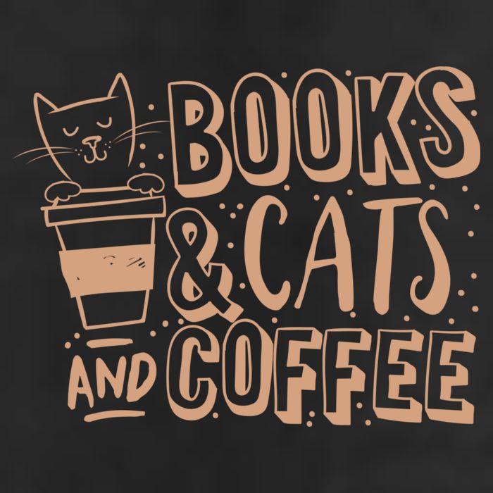 Books Cats And Coffee Lover 7 Panel Mesh Trucker Snapback Hat