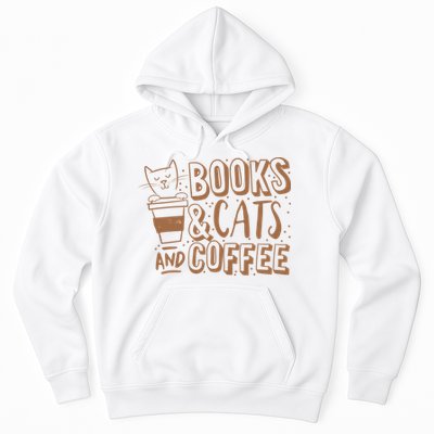 Books Cats And Coffee Lover Hoodie