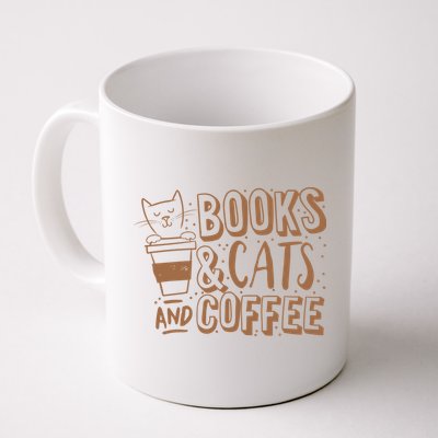 Books Cats And Coffee Lover Mug