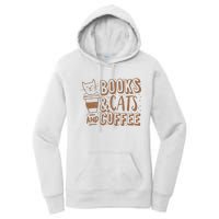 Books Cats And Coffee Lover Women's Pullover Hoodie