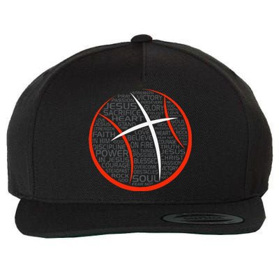 Basketball Christian Athlete Jesus Wool Snapback Cap