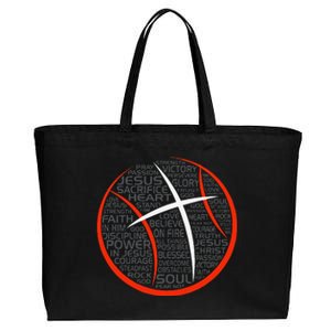 Basketball Christian Athlete Jesus Cotton Canvas Jumbo Tote