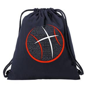 Basketball Christian Athlete Jesus Drawstring Bag