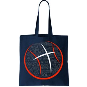 Basketball Christian Athlete Jesus Tote Bag