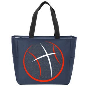 Basketball Christian Athlete Jesus Zip Tote Bag