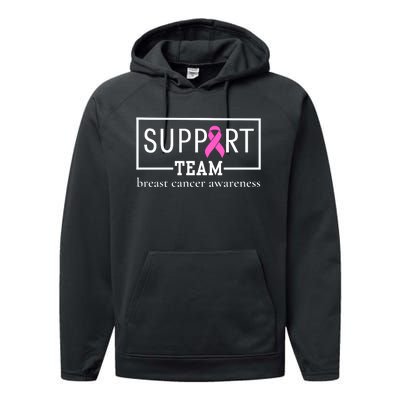 Breast Cancer Awareness Support Team Performance Fleece Hoodie