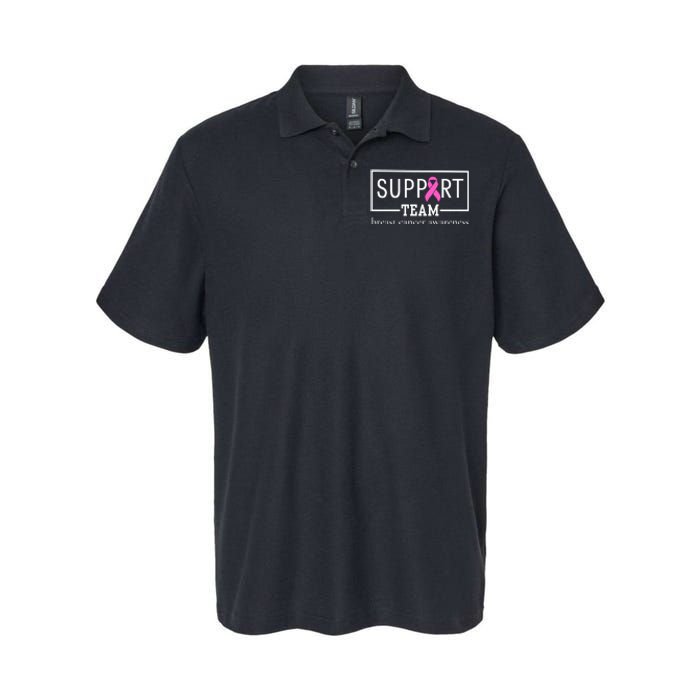 Breast Cancer Awareness Support Team Softstyle Adult Sport Polo