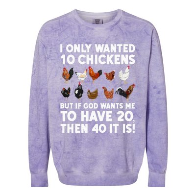 Best Chicken Art For Women Poultry Themed Chicken Farmer Colorblast Crewneck Sweatshirt