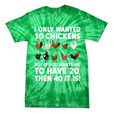 Best Chicken Art For Women Poultry Themed Chicken Farmer Tie-Dye T-Shirt