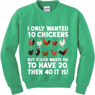 Best Chicken Art For Women Poultry Themed Chicken Farmer Kids Sweatshirt