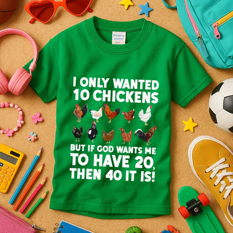 Best Chicken Art For Women Poultry Themed Chicken Farmer Kids T-Shirt
